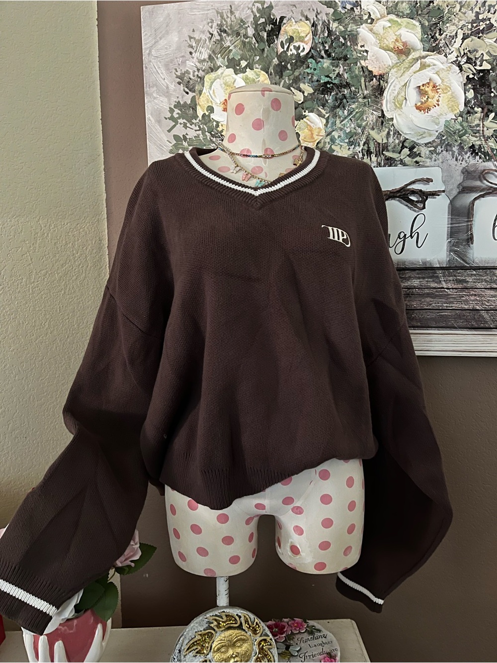 Taylor Swift TTPD Sweater Size Large